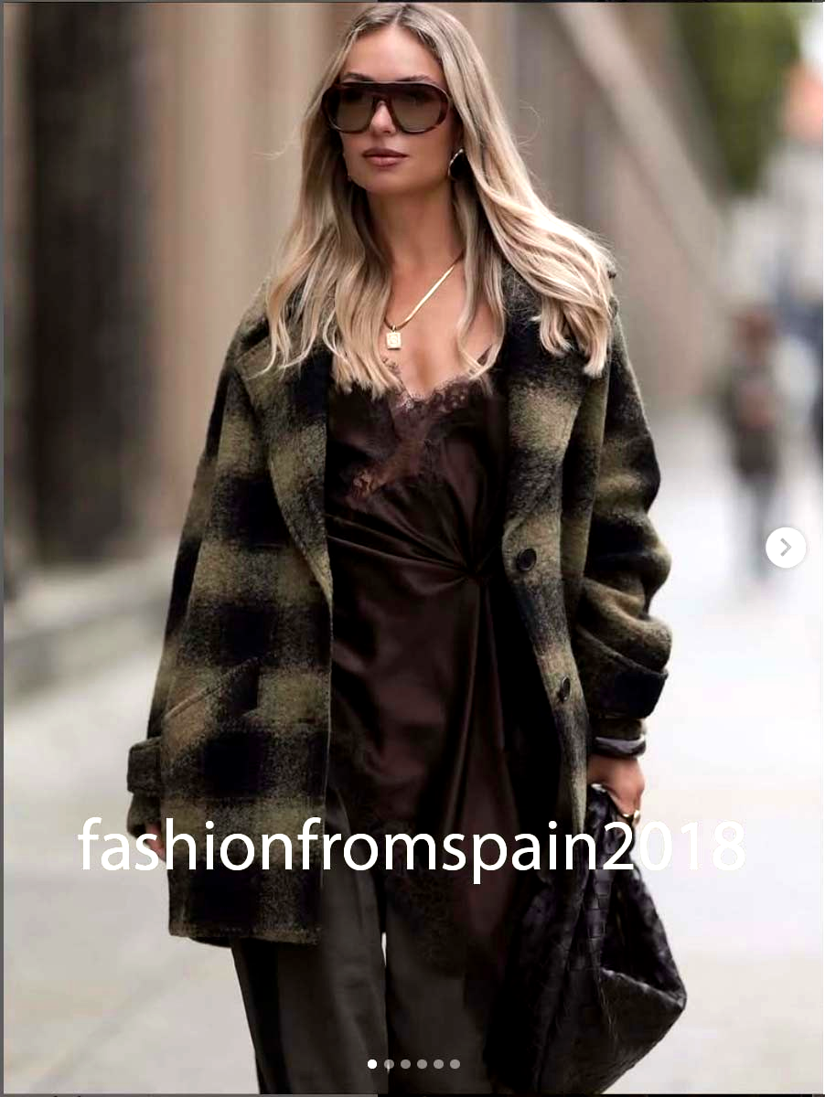 ZARA NEW WOMAN PLAID WOOL BLEND COAT ZW COLL LIMITED BLACK GREEN