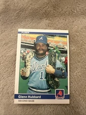 1984 Fleer Glenn Hubbard "Boa Snake Around Neck" Funny Oddball Card See Pic