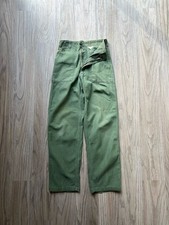 Vintage OG-107 Trouser Green Sateen Type 1 Combat Utility Military Mens 30