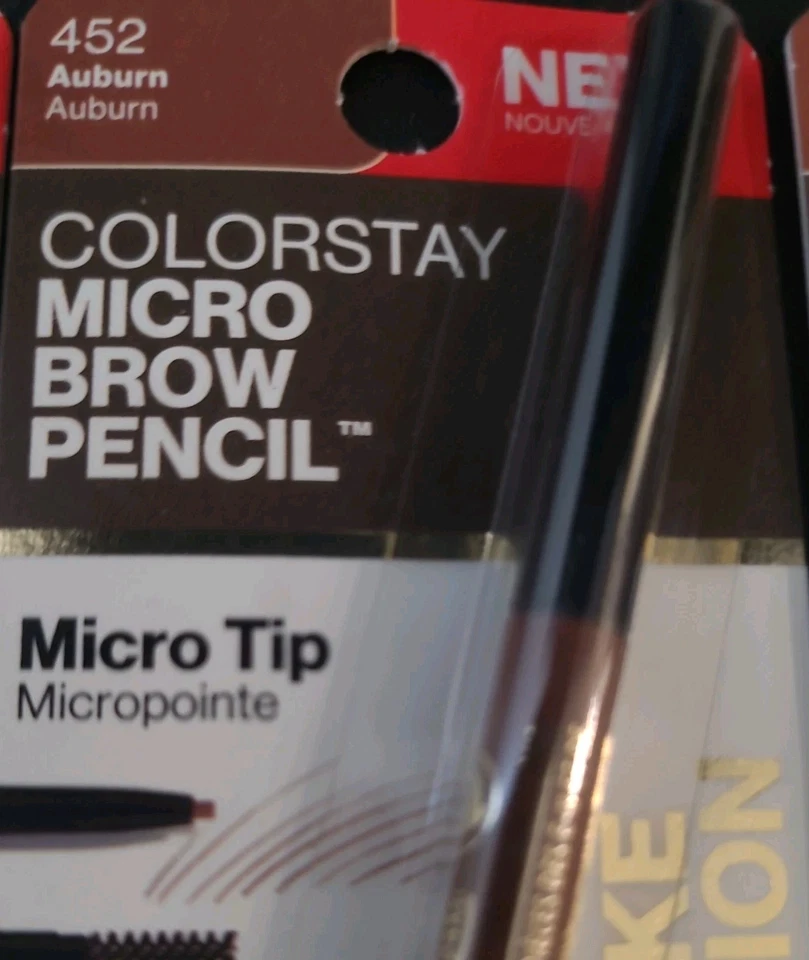 4X Revlon ColorStay Micro  Tip Eyebrow Pencil, 452 Auburn - Image 3 of 4
