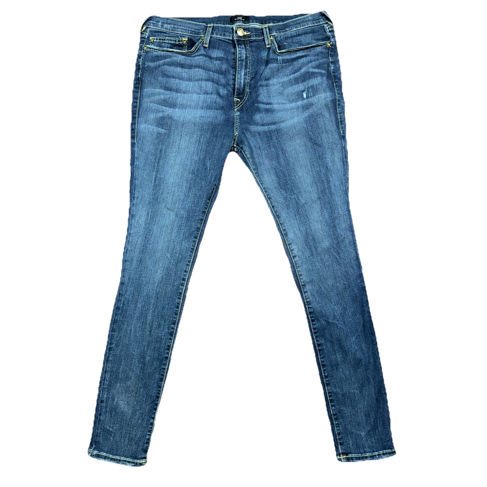 True Religion Jack Jeans Skinny Tapered Blue 38x32 Distressed Jeans