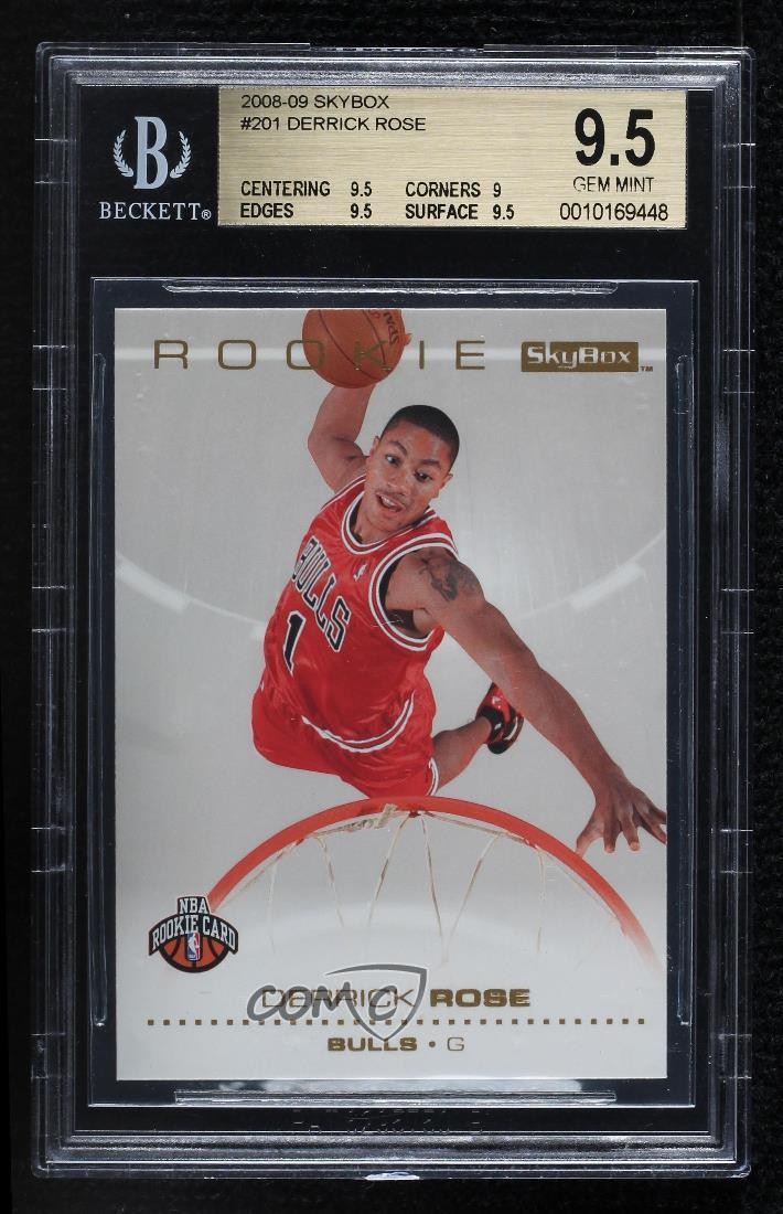 2008-09 Skybox Rookie Derrick Rose #201 BGS 9.5 GEM MINT Rookie RC z6j