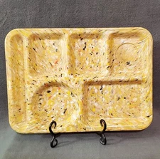 Melamine Confetti Divided Texas Ware MCM Vintage Food Tray, Kitsch, Lunchroom