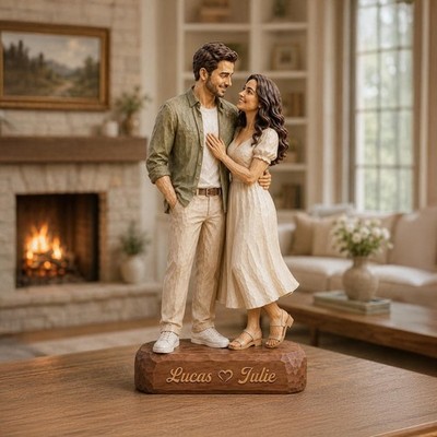 Custom Portrait Wooden Sign,  Family Photo Block, Home Decor Sculpture