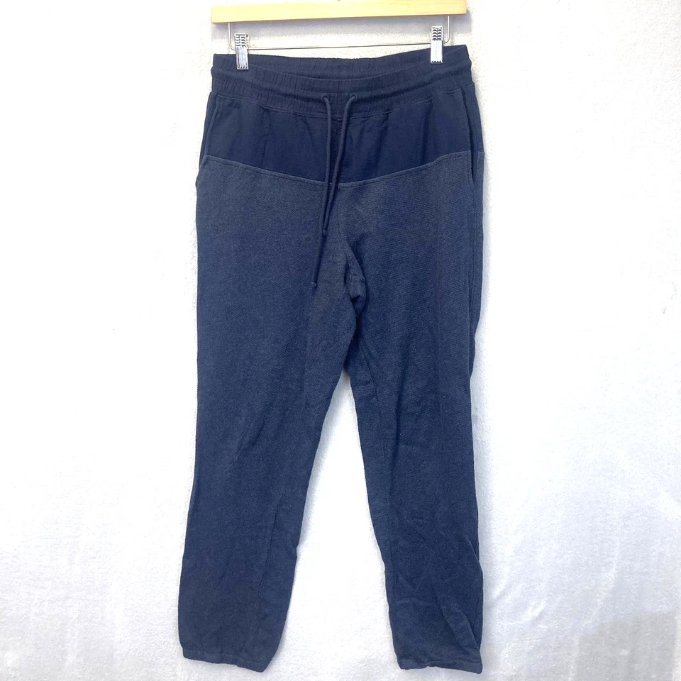 Roots Waffle Knit Tracksuit Set Womens Medium Blue Cotton Hoodie Jogger Pants - Image 3 of 4