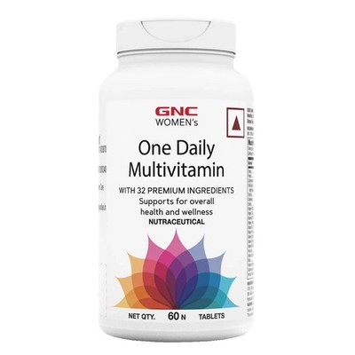 GNC Women's One Daily Multivitamin - 32 Premium Ingredients + Vitamin C (60 Tab)