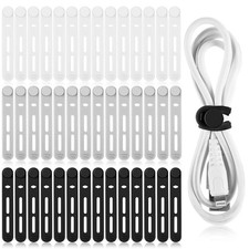 42 Pc Silicone Cable Ties 3.15 Inch Reusable Cord Organizer for Charger Earphone