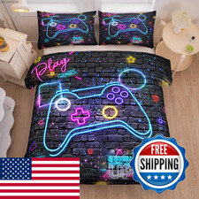 Mwmwmw 5 Pcs Gaming Comforter Sets For Boys Gamer Bedding Sets Twin For Kids