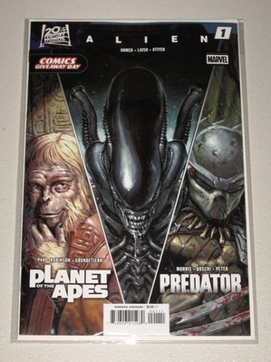 Alien Predator Planet of the Apes Unstamped 2026 CGD NM! Mylar Bag + Board 4 pix