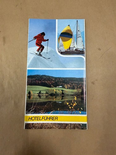 Vintage 1980 Lake Geneva Region Hotel Guide Switzerland Travel Map