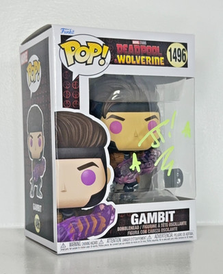 Funko Pop Gambit #1496 Signed Auto SWAU Auth Josh Trujillo Marvel Autograph