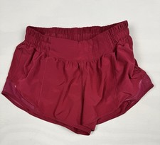 Lululemon Hotty Hot Low-Rise Lined Short 2.5" Burgundy Women s 6