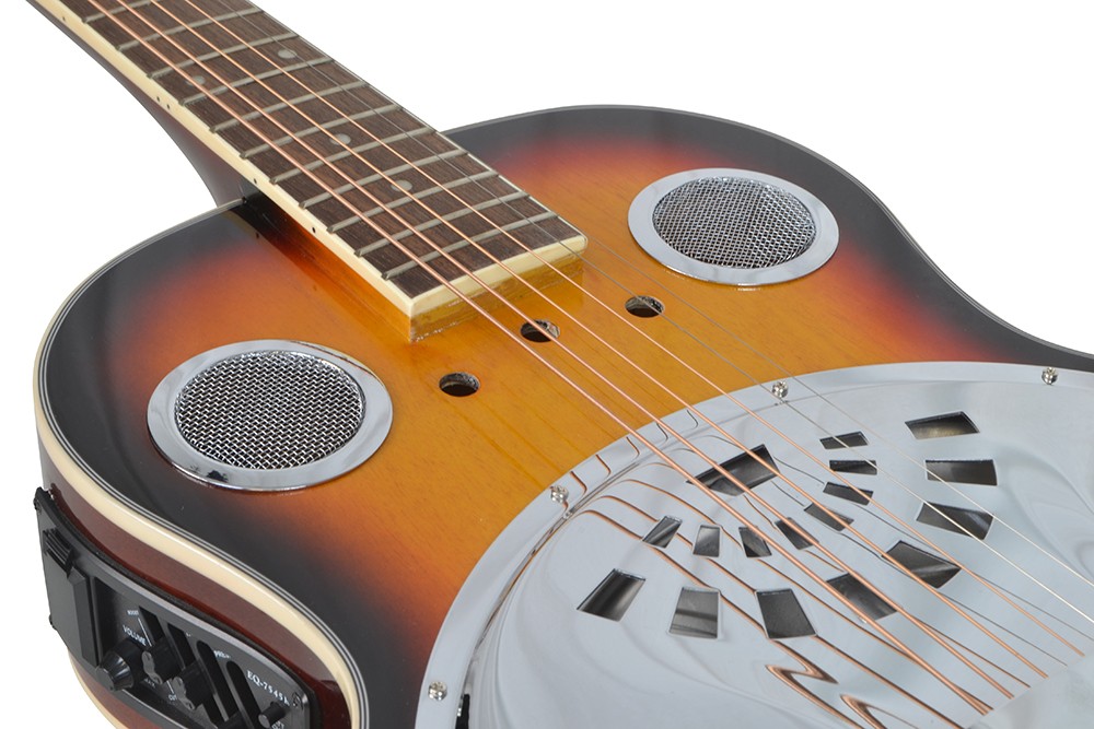 Resonator Electro Acoustic Guitar Sunburst High Gloss Finish Bryce Music 3