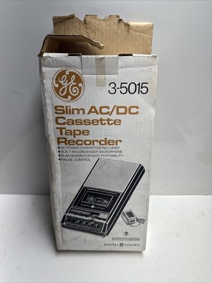 Vintage GE General Electric 3-5015 Cassette Tape Player Recorder In Box/No Cord