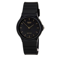 Casio Men's Watch Classic Casual Quartz Resin Case Black Dial Strap MQ24-1E