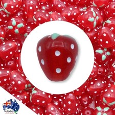 Strawberry Bead   20 Pieces per pack. Available in 2 Colours.