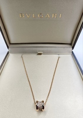 Bvlgari B.zero1 18KT Necklace With Gold Pendant Set With Pavé Diamonds