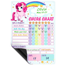 Magnetic Chore Chart for Kids 9x12  Dry Erase Chore Chart Magnetic  Weekly