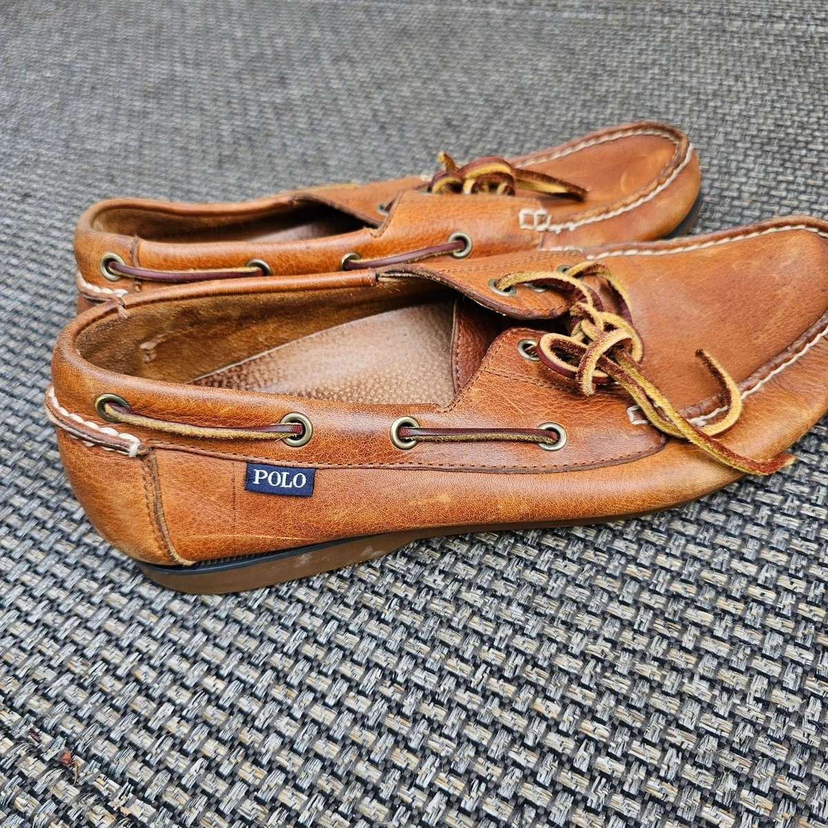 Ralph Lauren Boat Shoe Casual Shoes for Men with Upper Leather for