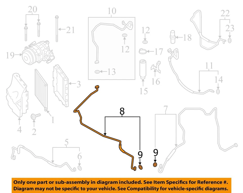 Труба шланга кондиционера Porsche 991 911 GT3 RS 99157310580 2016 2017 2018 2019 OEM - Изображение 3 из 4