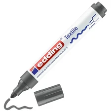 Grey Fabric Marker Pen Edding 4500 Wash Resistant Textile Marker For Clothing