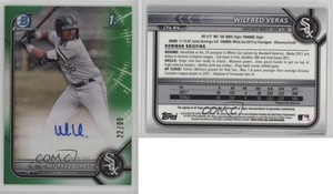 2022 Bowman Chrome Prospect Auto Green Refractor /99 Wilfred Veras #CPA-WV Auto
