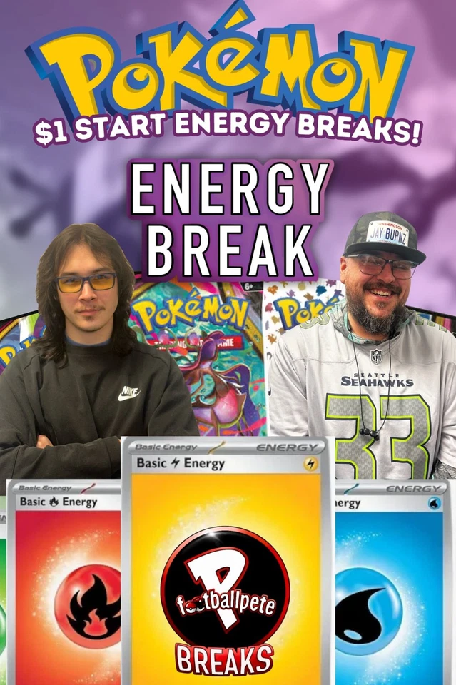 🍃$1 START POKEMON ENERGY BREAKS!🔥 W/PFOOTBALL