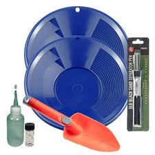 Sluice Monkey 10" Blue Gold Pan Panning Kit