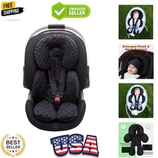 Infant Car Seat Insert, Baby Head Neck Body Support, Soft Minky Newborn Car S...