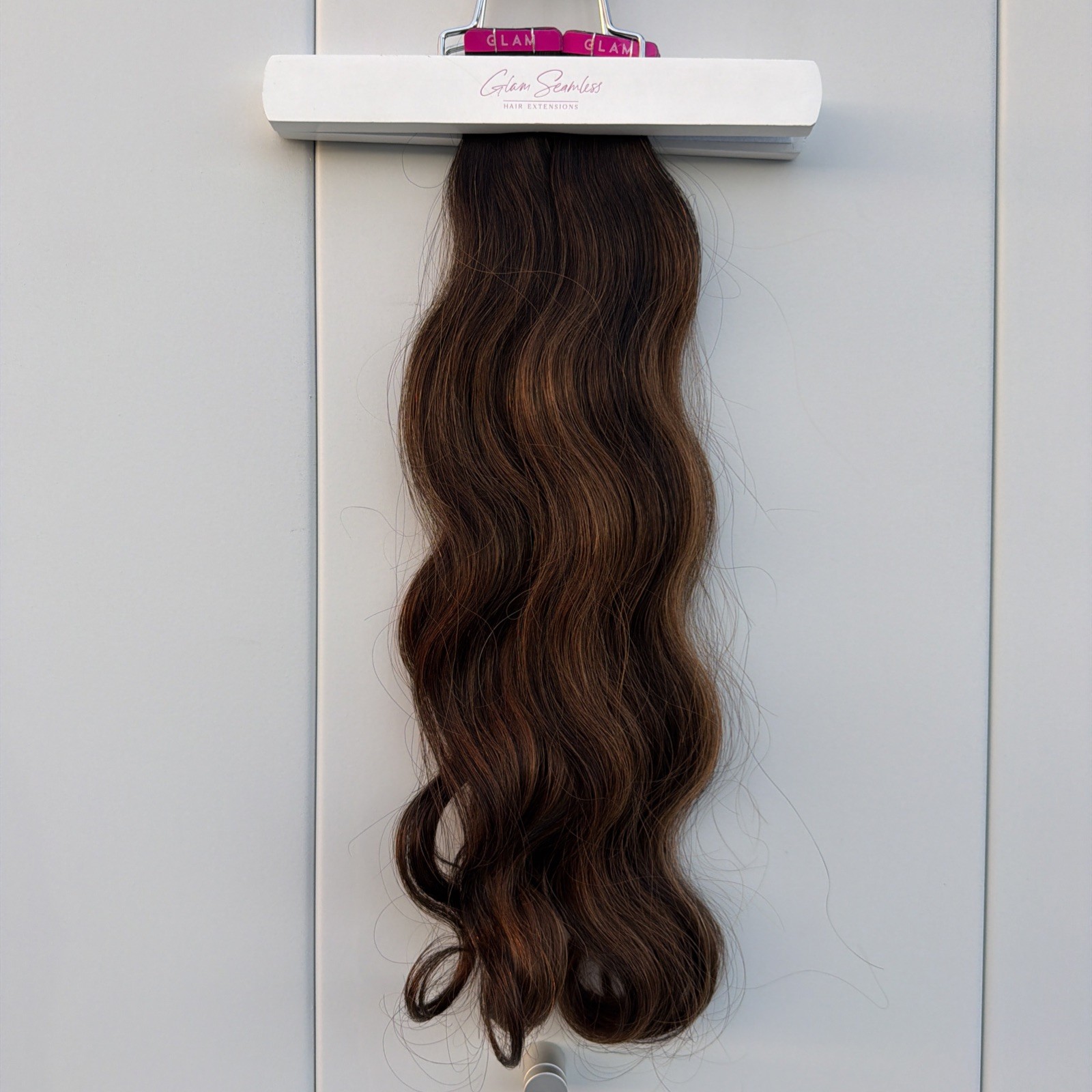 2x Glam Seamless 20” Body Wave Tape in Hair Extensions Chocolate Dip Color Melt - Thumbnail 1
