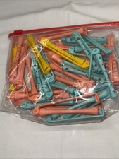 Vintage Plastic Swing Arm Permanent Rollers Hair Curlers Perm Rods Lot of 35