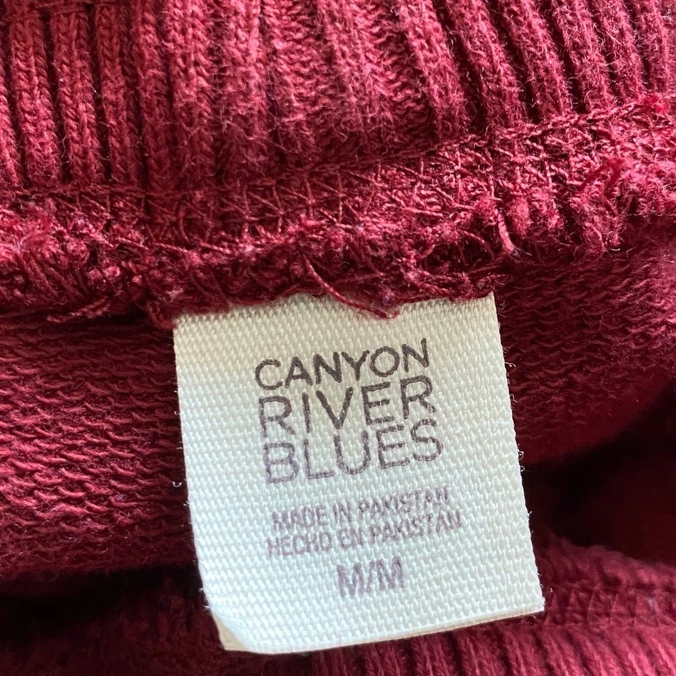 Canyon River Blues мальчиков бегунов M тренировочные штаны тянуть на эластичной талии бордовый Y2K - Изображение 4 из 4