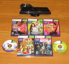 Xbox 360 Kinect Adventures Sensor Model 1414 Bundle w/ 7 Excellent Games Tested
