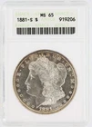 1881-S Morgan Silver Dollar ANACS MS65 S$1 San Francisco Minted No Reserve