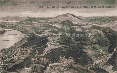 Biel Bienne BE Vue panoramique sur Evilard Montagne de Diesse et Chasseral Jura