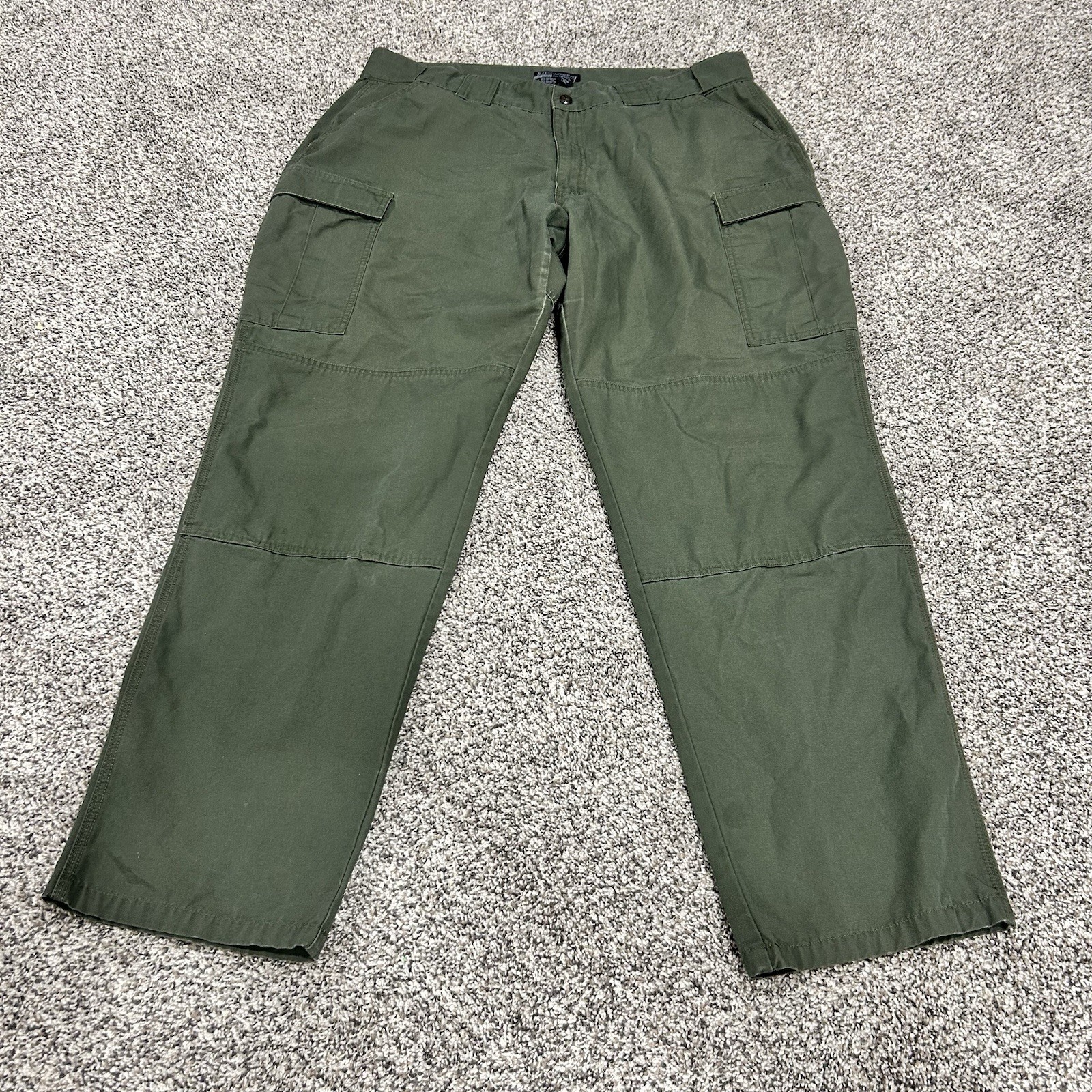 5.11 Tactical TDU Pants Mens 2XL Long Green Ripstop Cargo Utility Workwear 74003