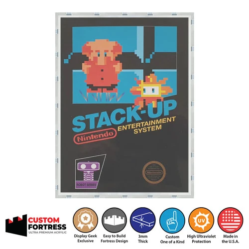 Custom Acrylic Hard Case for NINTENDO NES STACK-UP Video Game Box
