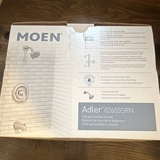 Moen Adler 82603SRN Spot Resist Brushed Nickel Tub/Shower Faucet w/ Showerhead