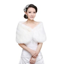 Bridal Cape Plush Shawl Stole Wedding Dress Dressy Shawls for Weddings