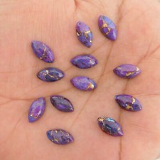 Natural Purple Copper Turquoise Marquise 5x10 mm to 10x20 mm Cabochon Gemstone