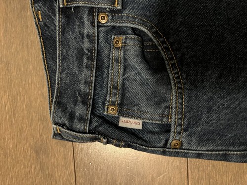 Jeans Carhartt HOMBRE Calce Relajado Pierna Cónica Jeans Talla 44x32 Nuevos - Imagen 5 de 10