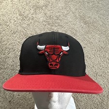 Chicago Bulls Hat Cap Youth Black Red Snapback Logo Adidas NBA Basketball