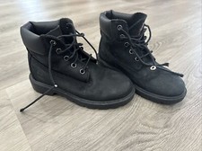 Timberland Classic Kids 6" Premium Waterproof Black Boots Youth Size 13.5