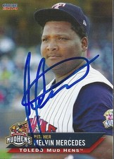 Melvin Mercedes 2014 Toledo Mud Hens Signed Card 