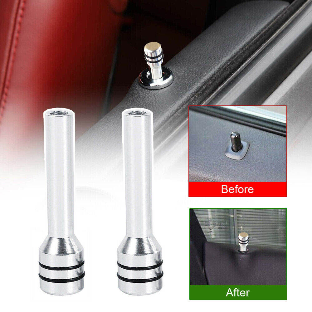 4PCS Interior Door Lock Knob Car Door Lock Pins Cover Aluminum Car