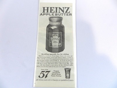 Vintage Heinz 57 Ad Apple Butter Magazine Advertisement Old Fashioned
