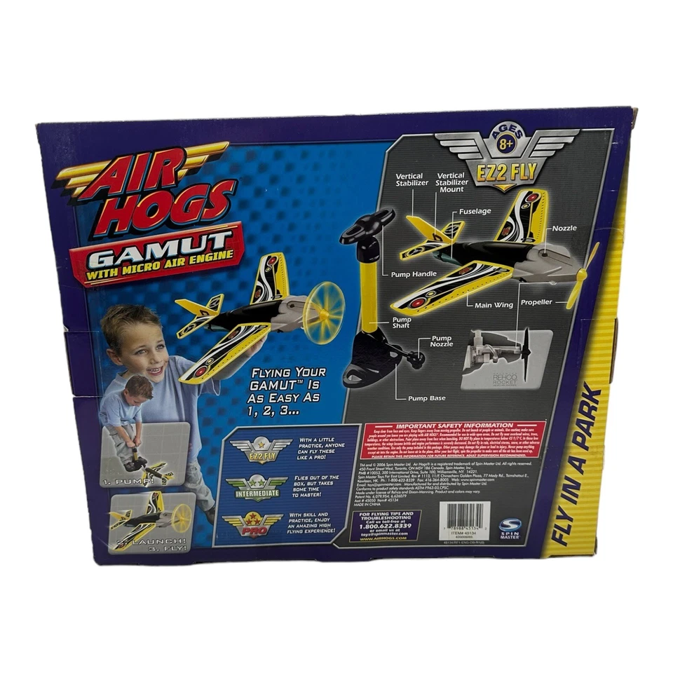 Air Hogs "Gamut" Air Pressure Sport-Sized Racing Plane Spinmaster 2006 BRAND NEW - Image 4 of 4