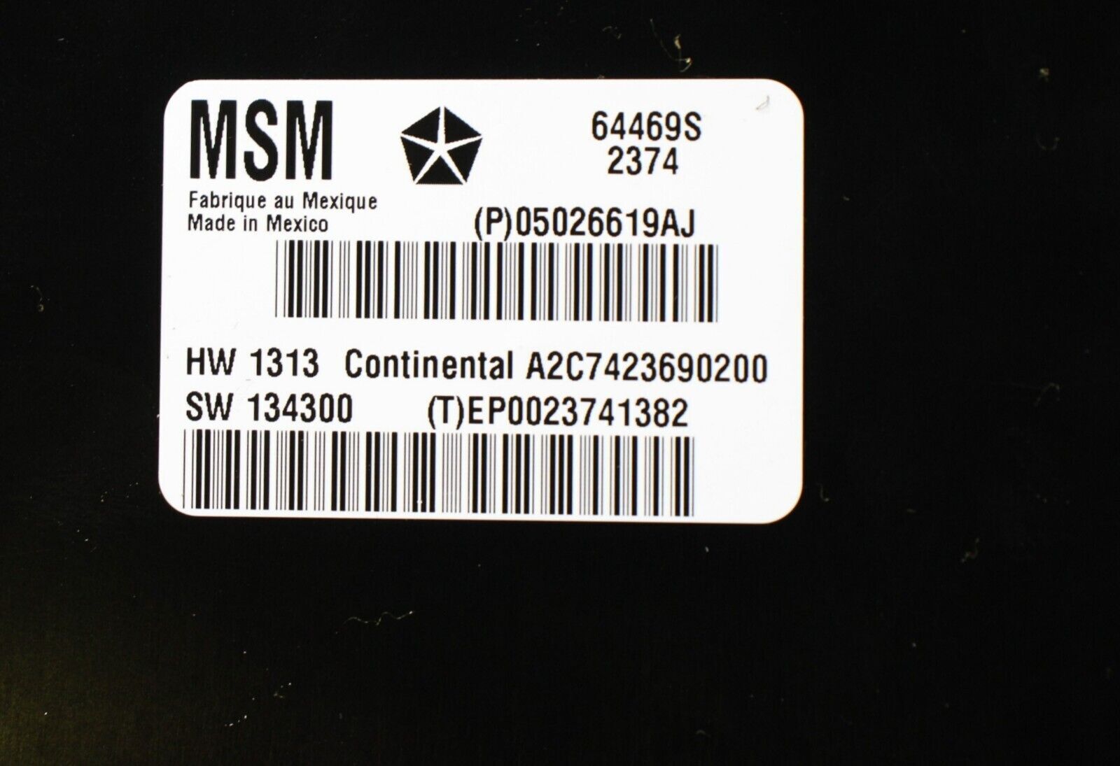 Maserati Ghibli S Q4 2014-2020 Front Left Seat control module