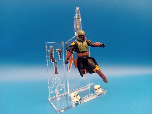 VINTAGE Collection Boba Fett (Tatooine) Acrylic Base Set  B ** NO TOY **