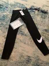 NWT Nike Sportswear Essentials Black Mid Rise Tight Fit Leggings Women  s Sz XS